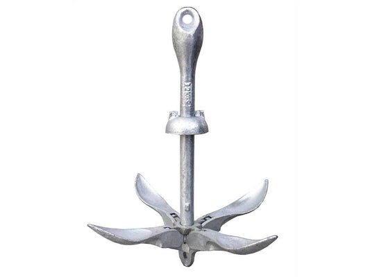 BSSTORE Ancora Ad Ombrello Pieghevole in Acciaio Zincato kg 2,5 per Barca, Gommone, Kayak