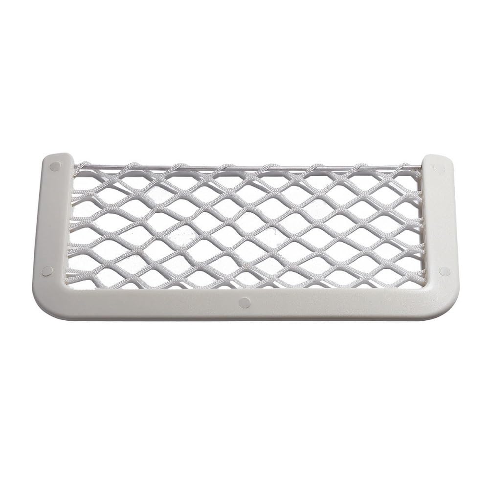 BSSTORE RETE PORTAOGGETTI ELASTICA 180 X 365 MM PER BARCA, GOMMONE, CAMPER, CORNICE BIANCA