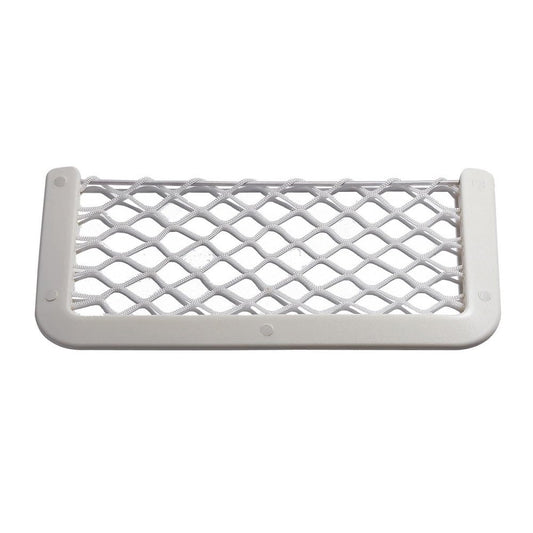 BSSTORE RETE PORTAOGGETTI ELASTICA 180 X 365 MM PER BARCA, GOMMONE, CAMPER, CORNICE BIANCA
