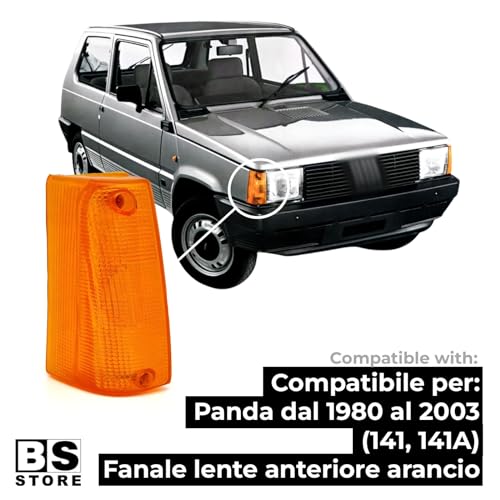 BSSTORE Fanale Freccia Anteriore Compatibile Panda dal 1986 al 2003 (141, 141A) Arancio