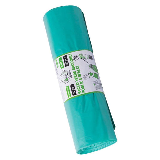 BSSTORE Sacchetti Per Giardinaggio 90x120 Capacità 140 Lt (Pz.10) Verdi