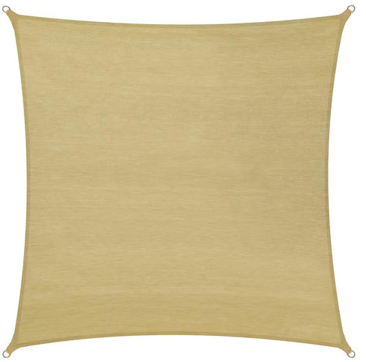 BSSTORE Vela Ombra Quadra Realizzata In Polietilene Alta Densità Beige Resistente Ai Raggi UV (Mt. 3x3)