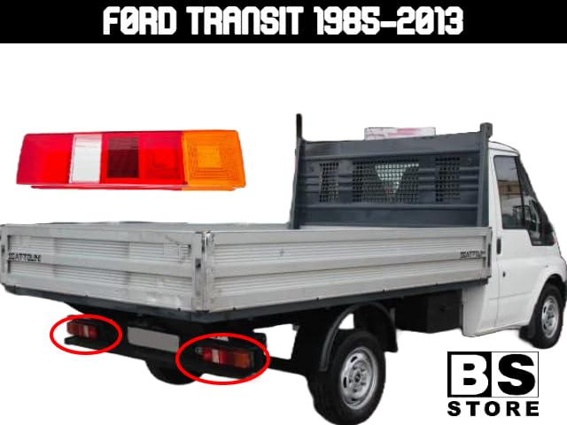 BSSTORE® Lente Fanale Posteriore Compatibile Con Transit Pick Up 1985-2013