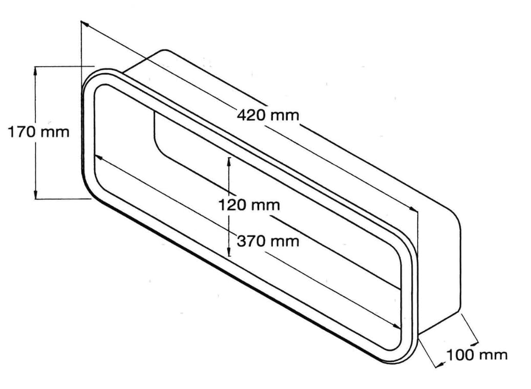 BSSTORE Tasca Portaoggetti da Parete in ABS, 42x17x10 cm, Bianco, per Barca e Camper