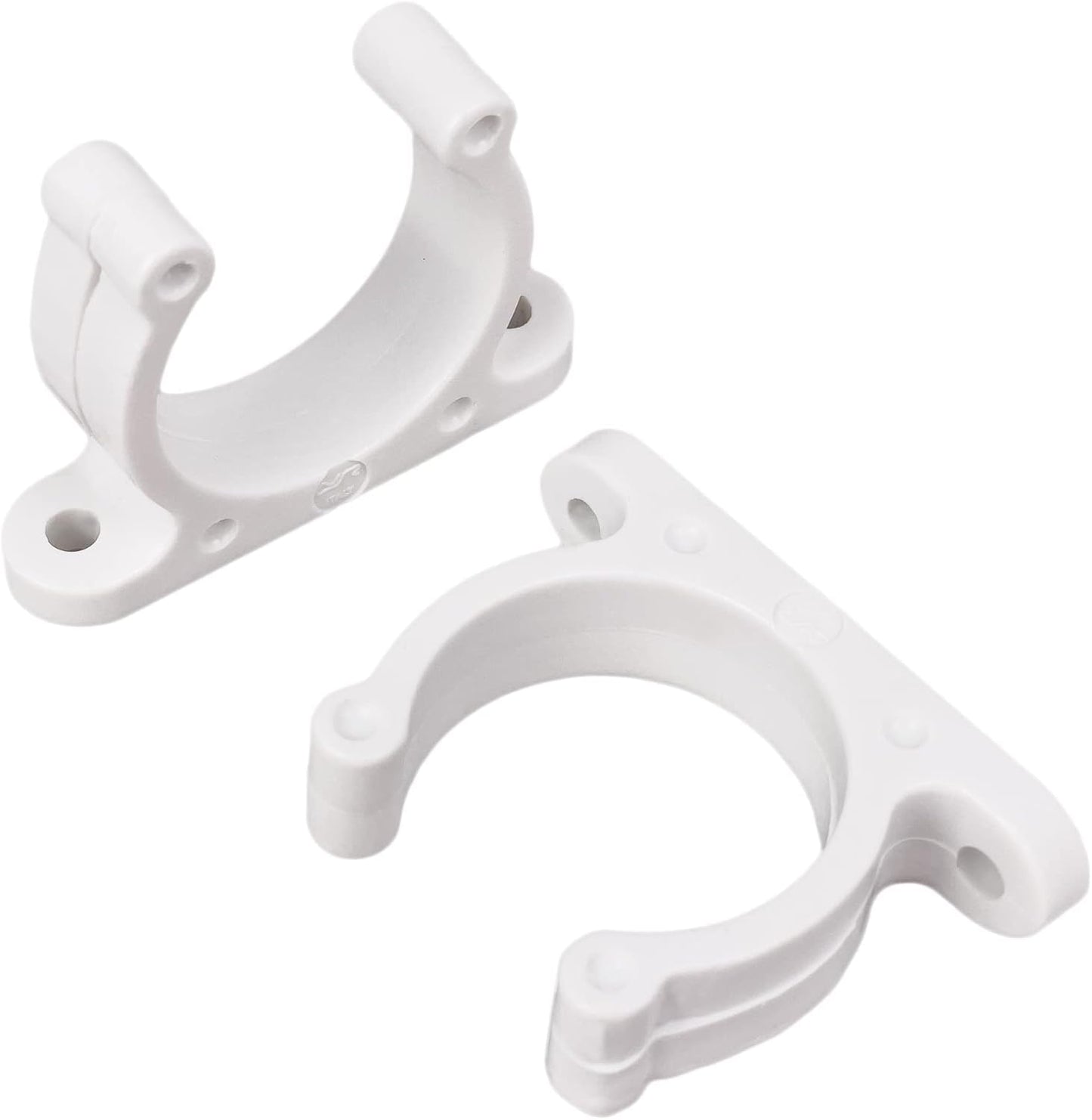 BSSTORE Supporti per Remi e Pagaie, Clips in Plastica Bianca Ø 30 mm 2 Pz, per Barca, Gommone