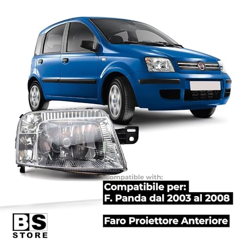 BSSTORE Faro Proiettore H4 Anteriore per F!AT PANDA (169) 2003-2008