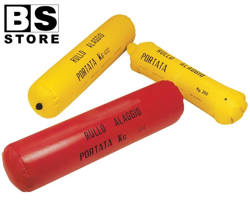 BSSTORE Rullo d’Alaggio Gonfiabile Rinforzato in PVC per Barca e Gommone – Ø 30 x 125 cm – Portata Fino a 600 kg – Robusto, Resistente e Facile da Trasportare