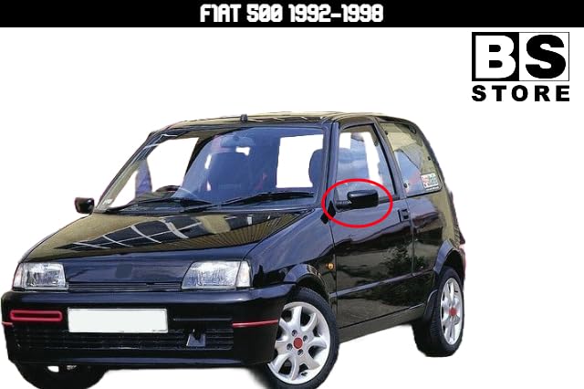 BSSTORE® Retrovisore Con Calotta Nera Compatibile Con F1at 500 1992-1998