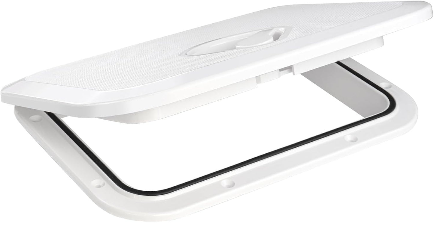 BSSTORE Portello a Filo Calpestabile 270x375 mm per Barca, Gommone e Camper – Apertura 180°, Resistente ai Raggi UV, Cerniera a Filo, Telaio Nascosto, Sportello di Ispezione Nautico.