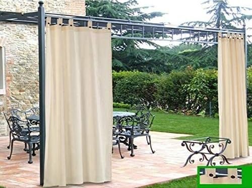 BSSTORE Tenda In Cotone Per Gazebo Con Passanti E bottoni cm.160 x H.270 – Beige, Un Pezzo