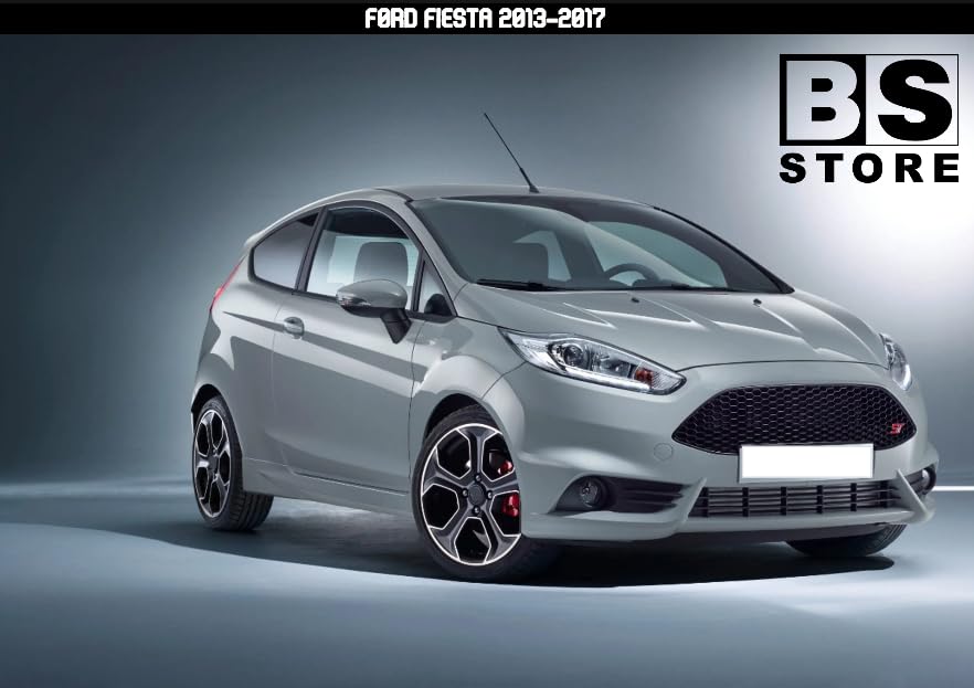 BSSTORE® Retrovisore Specchietto Laterale Elettrico E Termico Completo Di Piastra E Fanalino Compatibile Con Fiesta 2013-2017