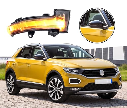 BSSTORE Freccia Specchietto Laterale Indicatore di Direzione LED per VW T-ROC 2017-2021, T-CROSS 2019, SK0DA OCTAVIA 2013-2020