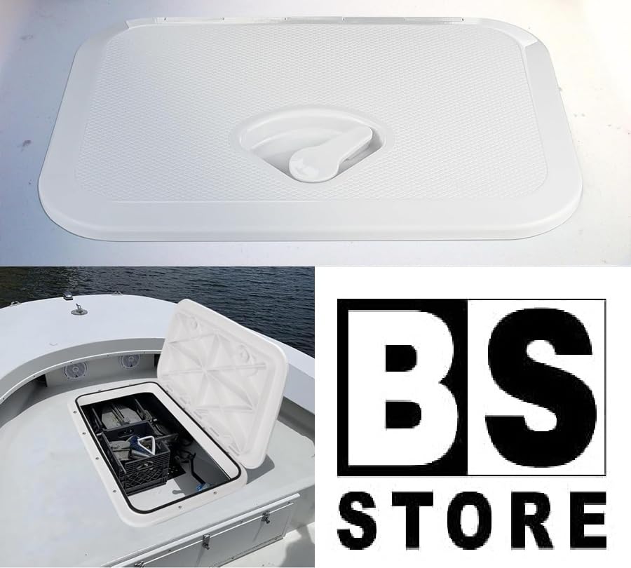 BSSTORE Portello a Filo Calpestabile 270x375 mm per Barca, Gommone e Camper – Apertura 180°, Resistente ai Raggi UV, Cerniera a Filo, Telaio Nascosto, Sportello di Ispezione Nautico.