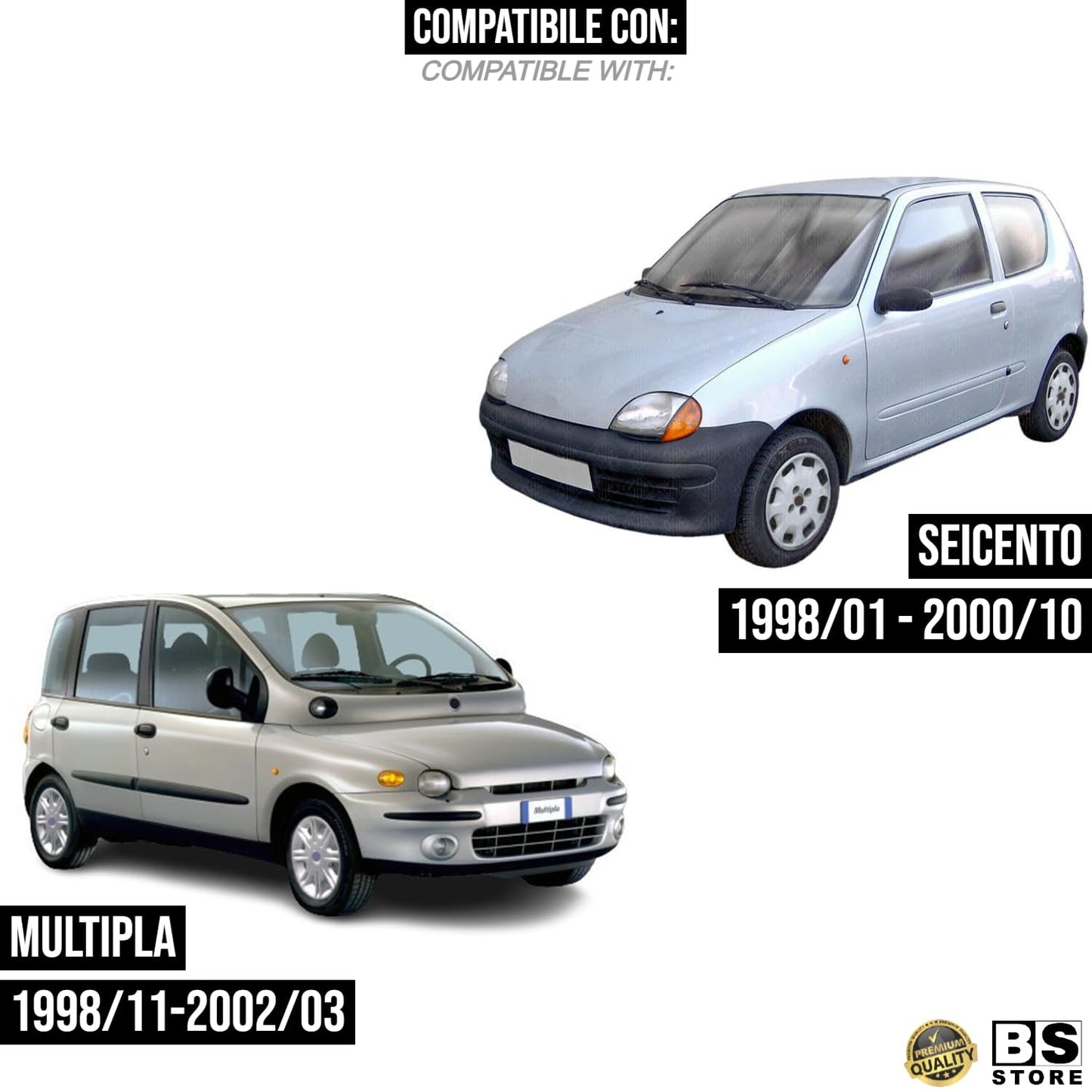 BSSTORE Fanale Freccia Laterale Compatibile Con SEICENTO | MULTIPLA