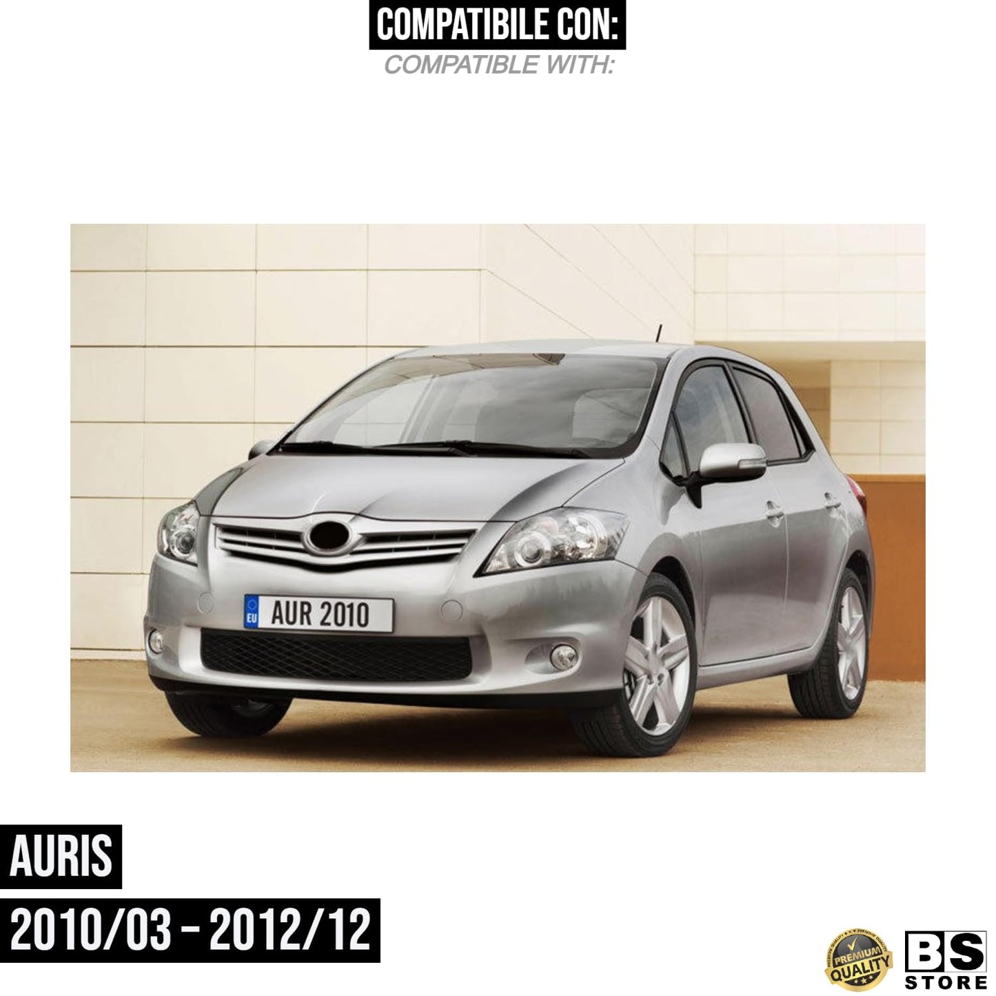 BSSTORE Fanale Posteriore Compatibile con Auris 2010 – 2012 | Codici OEM 8155102550-8156102550 | Luce Stop Retro Auto Plug & Play