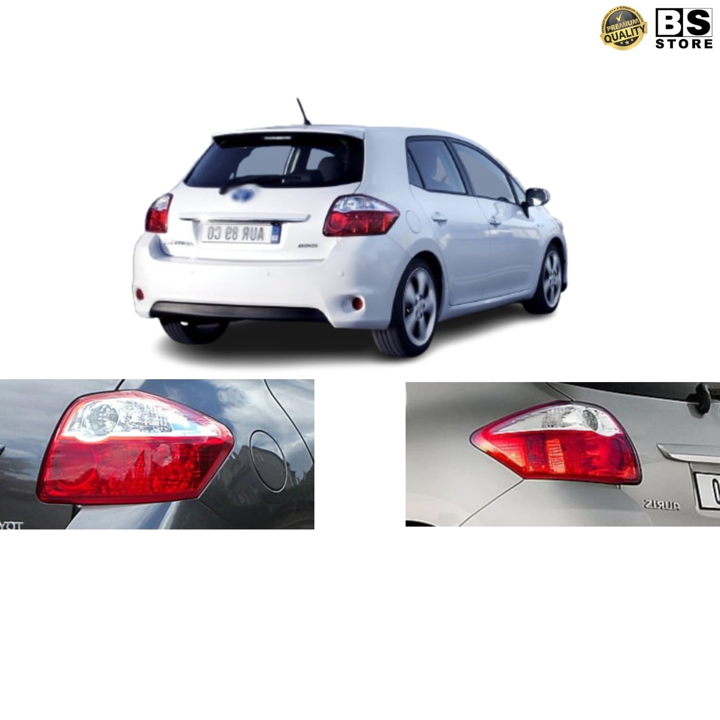 BSSTORE Fanale Posteriore Compatibile con Auris 2010 – 2012 | Codici OEM 8155102550-8156102550 | Luce Stop Retro Auto Plug & Play