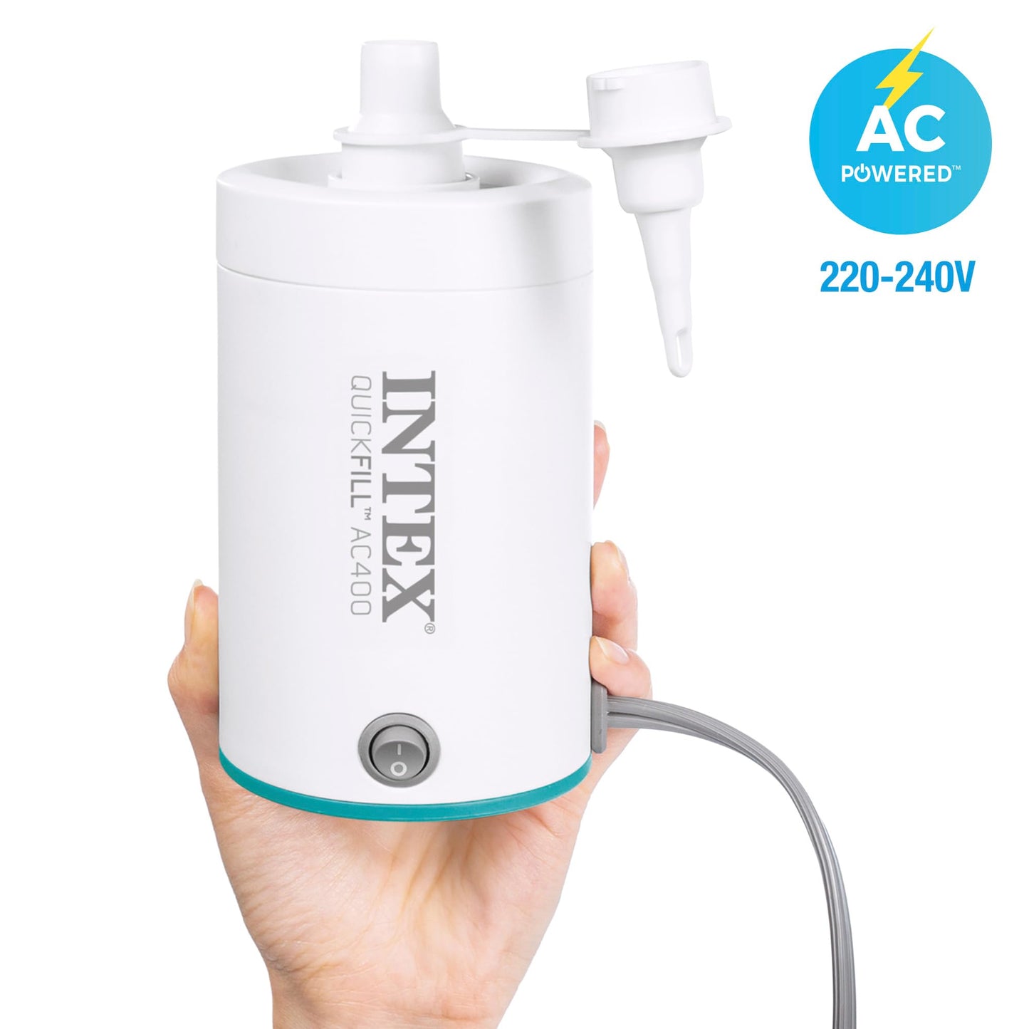 Intex Pompa elettrica QuickFill, Plastica, Bianco