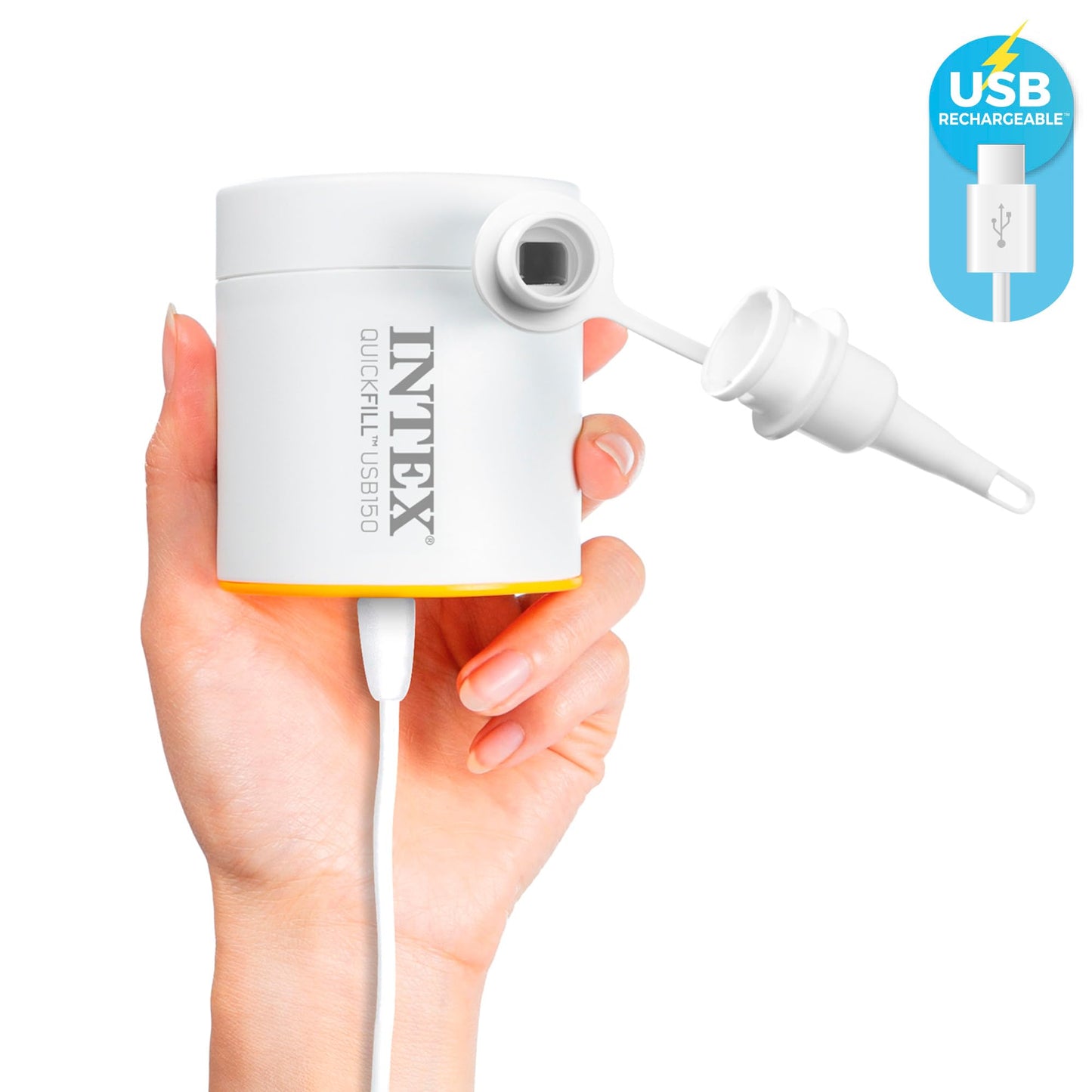 Intex Pompa elettrica QuickFill, Plastica, Bianco