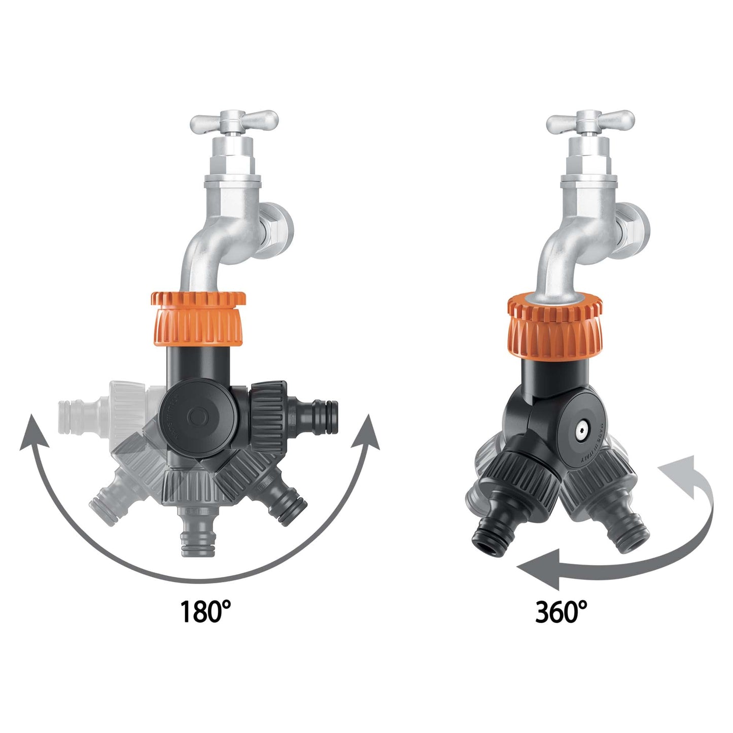 Claber 8592 Presa a Rubinetto 1”-3/4” con snodo