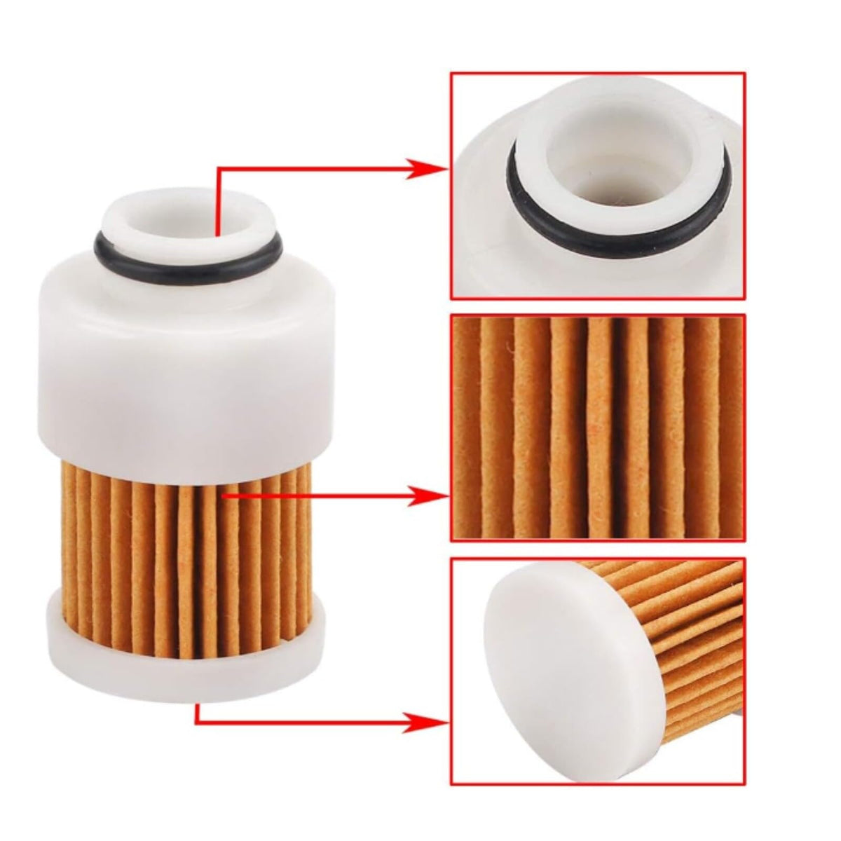 BSSTORE Filtro Carburante per Motore Fuoribordo, Compatibile con 35-8M0149607, 8M0149607, 8M0219171, con O-Ring Incluso