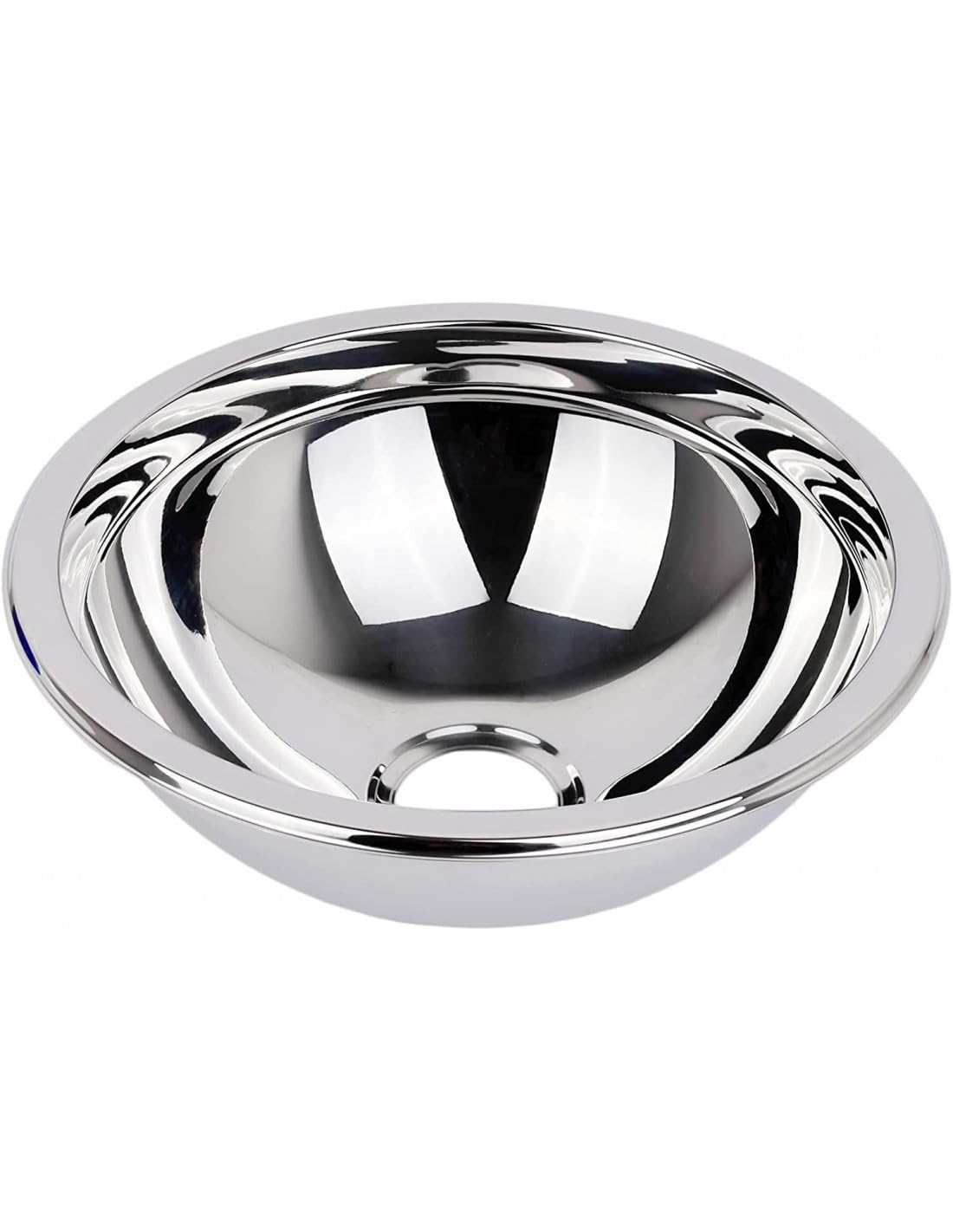 BSSTORE Lavello Sferico In Acciaio Inox Lucidato A Specchio, Diametro Esterno cm 29, Per Barca, Gommone, Camper