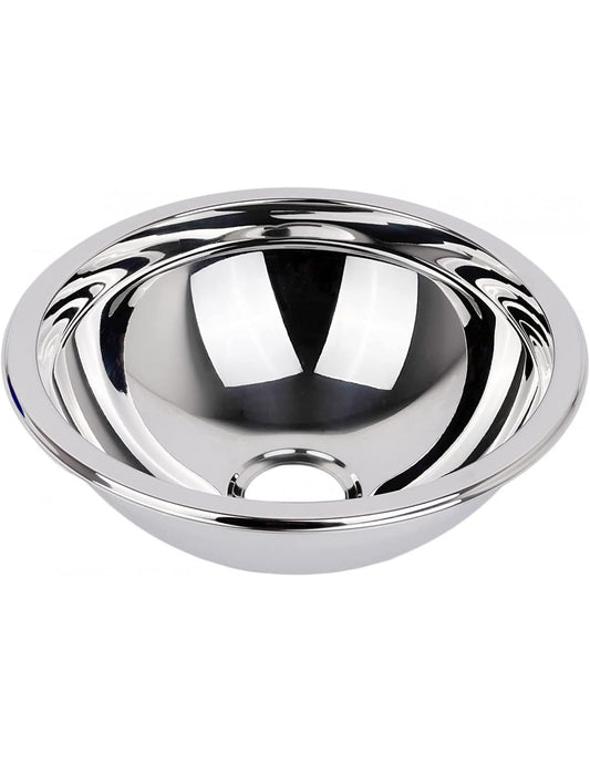 BSSTORE Lavello Sferico In Acciaio Inox Lucidato A Specchio, Diametro Esterno cm 29, Per Barca, Gommone, Camper