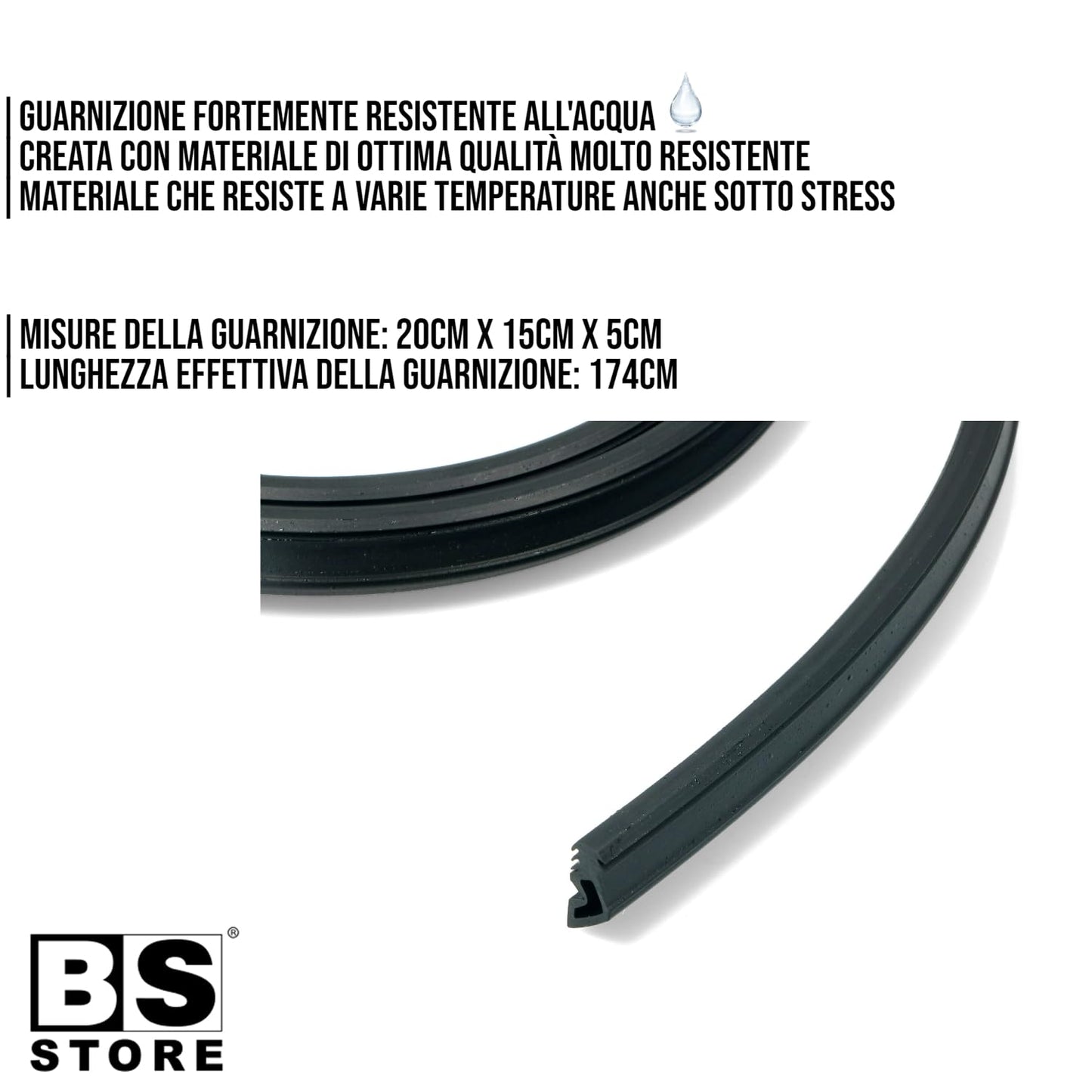 BSSTORE Guarnizione Per Lavastoviglie Equivalente A 1171265448 Compatibile Con Vari Marchi E Modelli