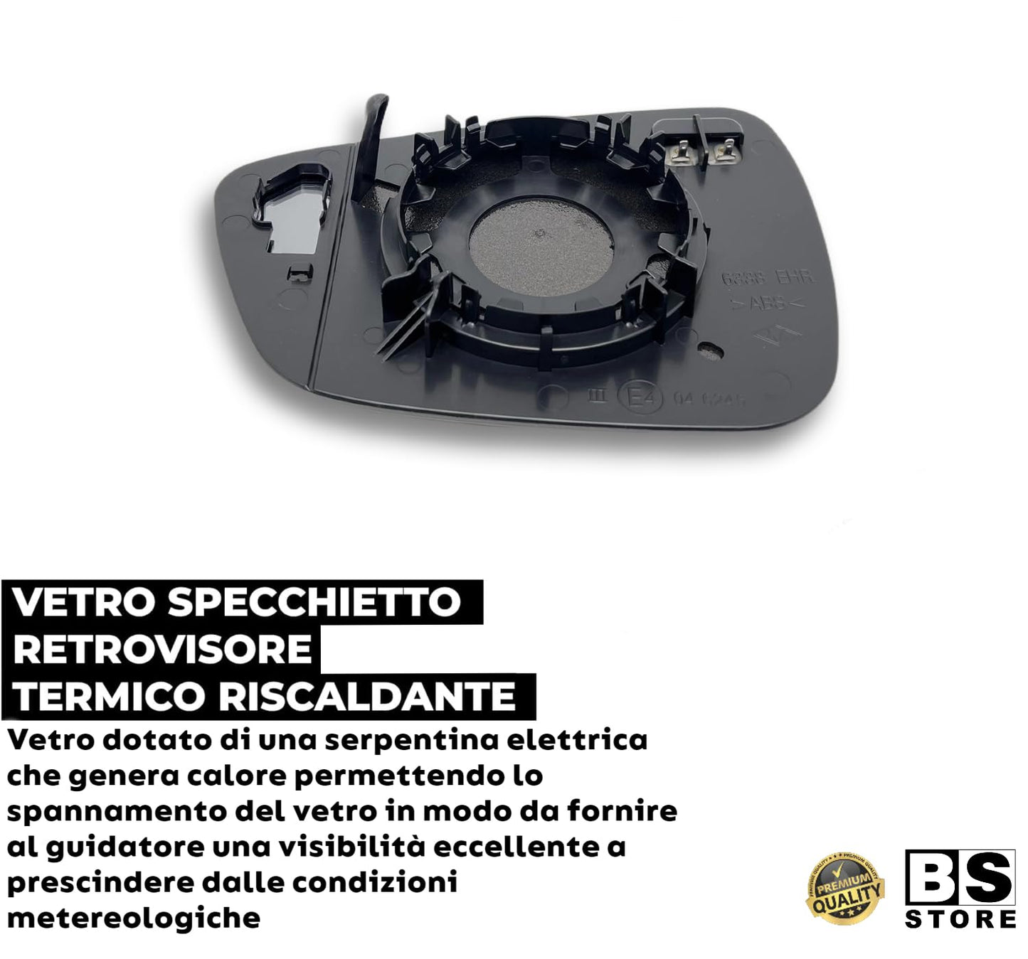 BSSTORE Piastra Vetro Specchio Retrovisore Termica Compatibile Con KUGA