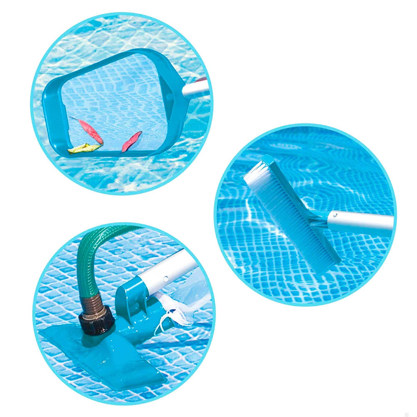 Intex Set di Pulizia, Retina, Spazzola,Vacuum