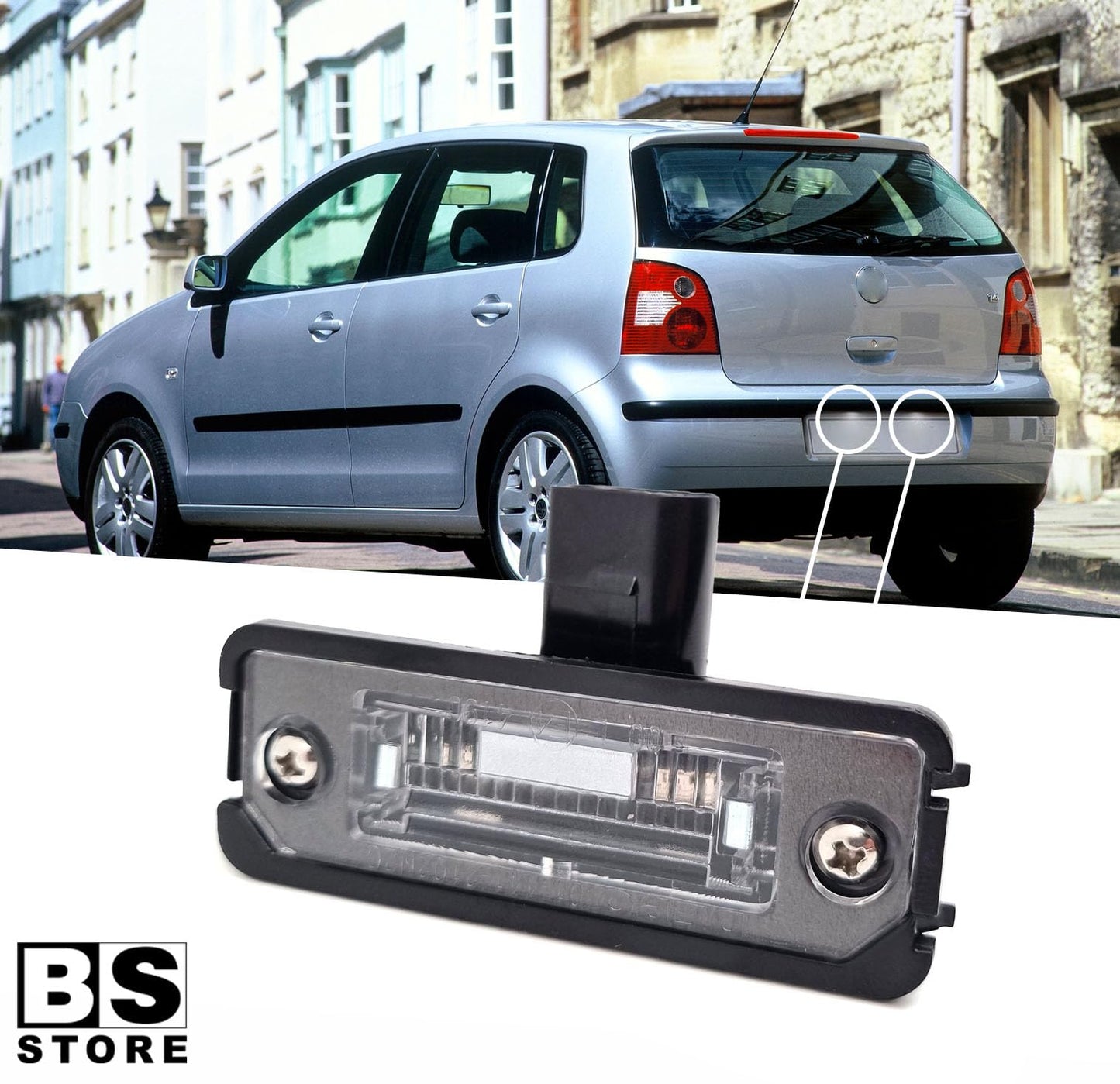 BSSTORE Fanale Luce Targa per GOLF 4 1997-2003, POLO 3 4 1994-2009, BORA 1998, LUPO 1998