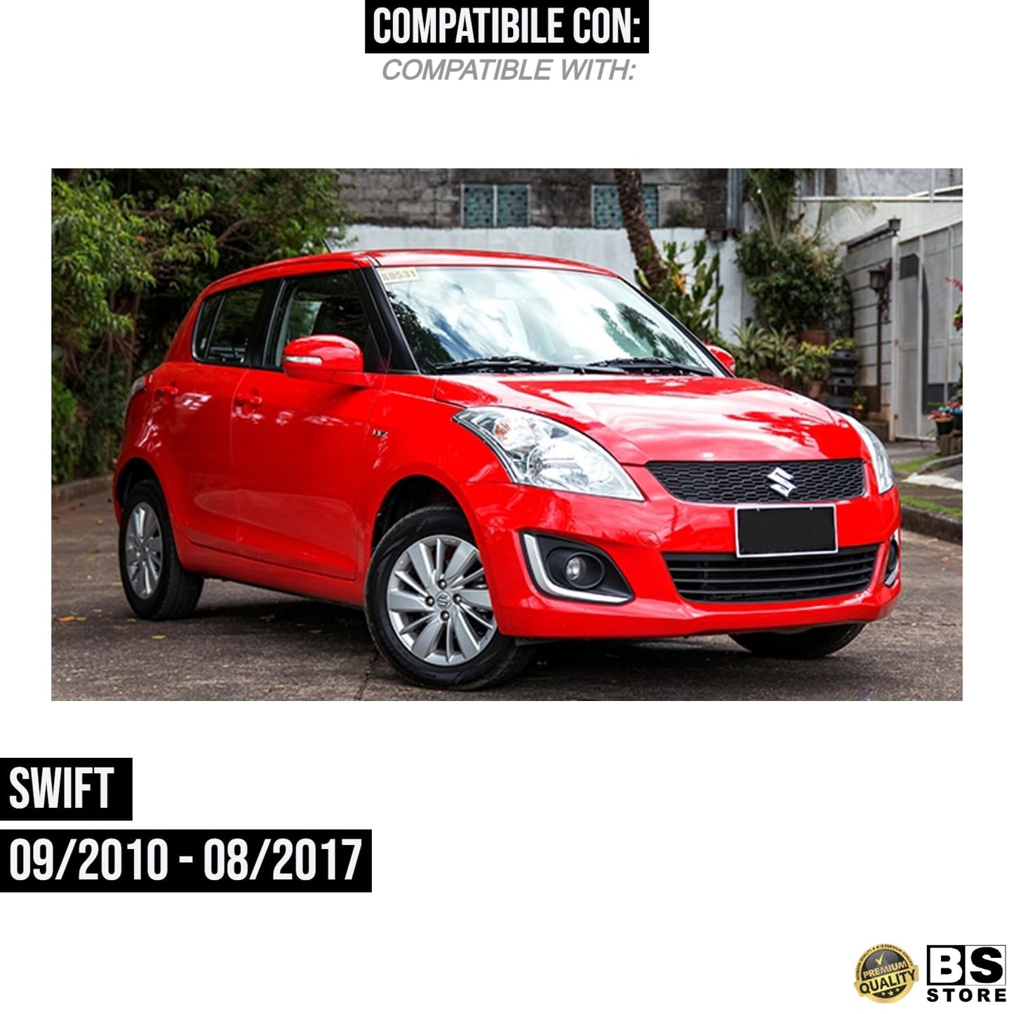 BSSTORE® Piastra Vetro Specchio Retrovisore Compatibile Con SWIFT 2010-2017
