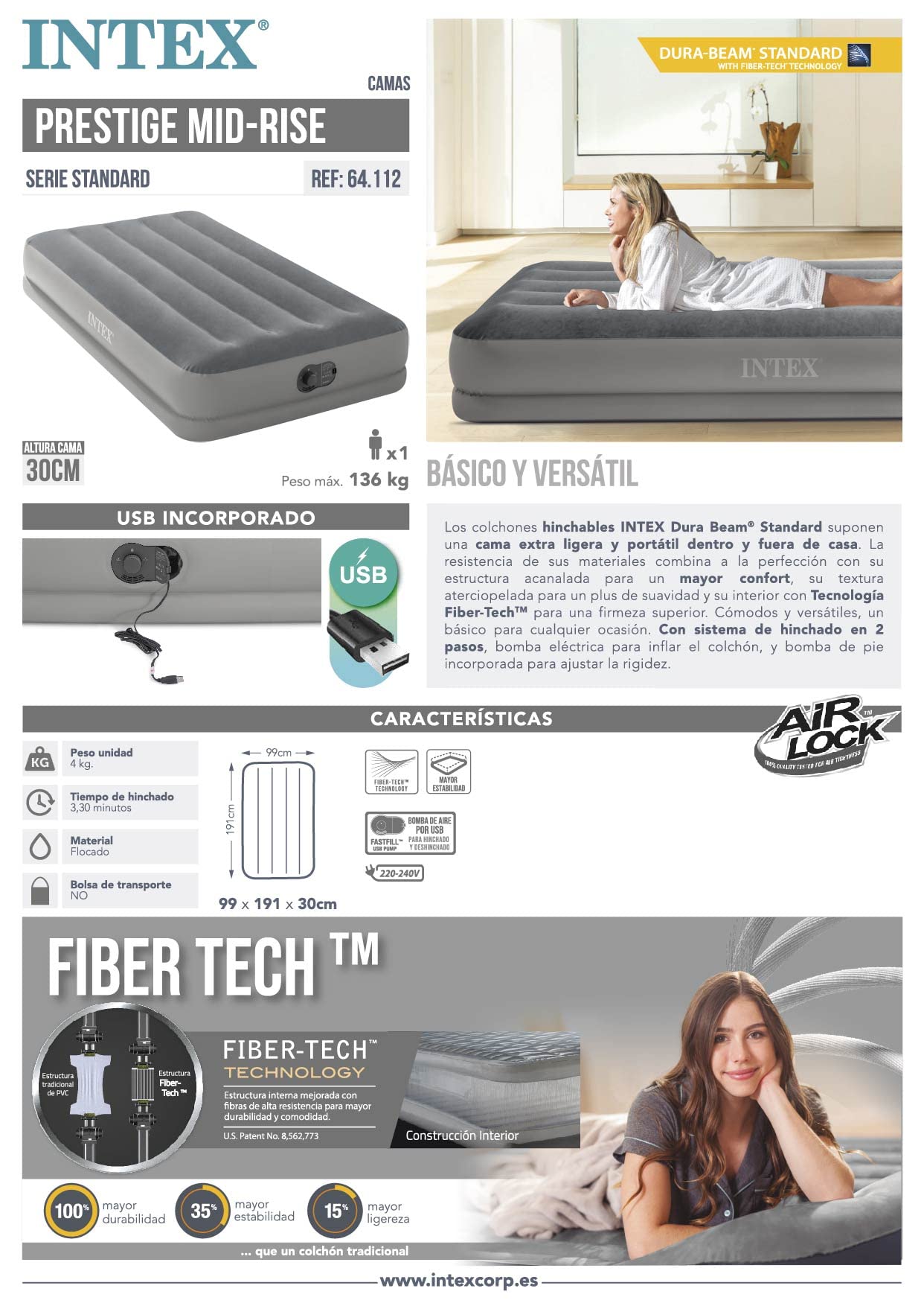 Intex MATERASSO GONFIABILE 2