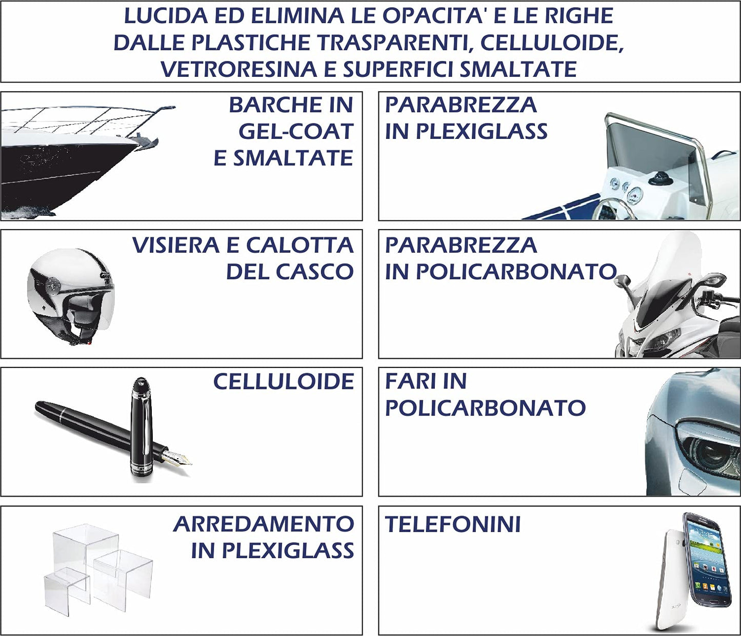 Iosso Fiberglass & Metal Polish, Pasta Lucidante per vetroresina e metalli, 250 ml