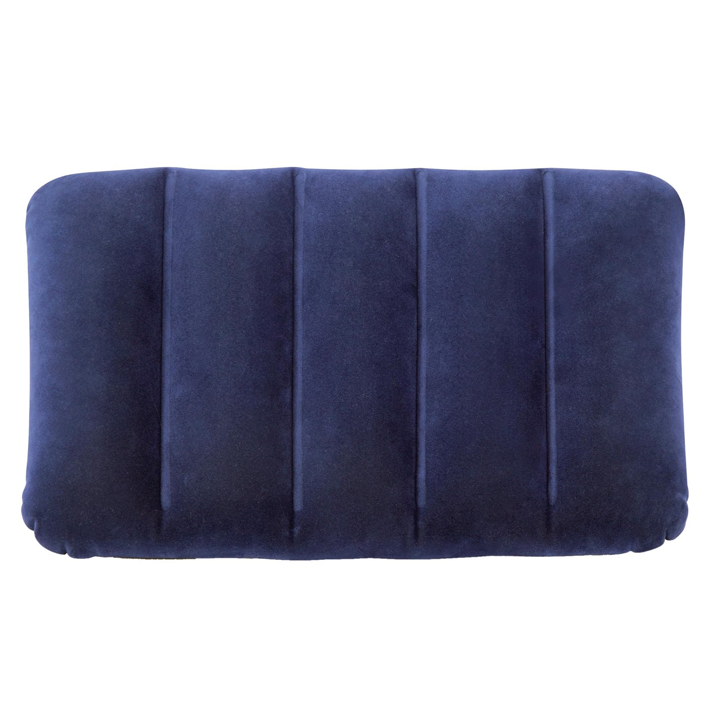 Intex 68672 - Cuscino Gonfiabile Camping Floccato Blu, Vinile, Blu, 43x28x9 cm