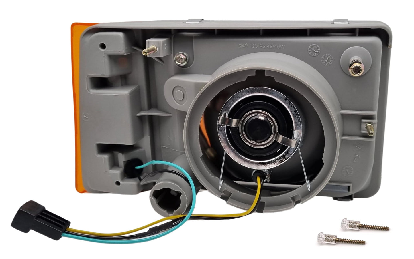 BSSTORE Faro Proiettore Anteriore R2 per Panda dal 1986 al 2003 (141, 141A) Regolazione Elettrica