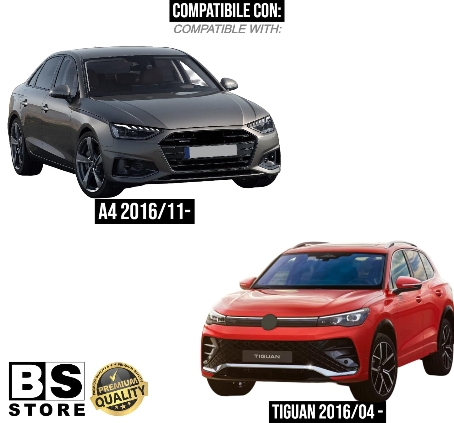 BSSTORE® Fanale Luce Targa A Led Compatibile Con A3/A4/Q7/Tiguan/Passat E Molte Altre Auto