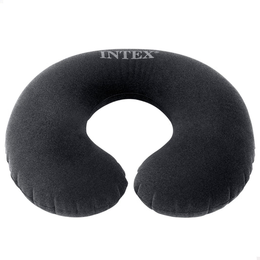 Intex 68675 - Cuscino Gonfiabile da Viaggio, Vinile, Grigio, 36x30x10 cm