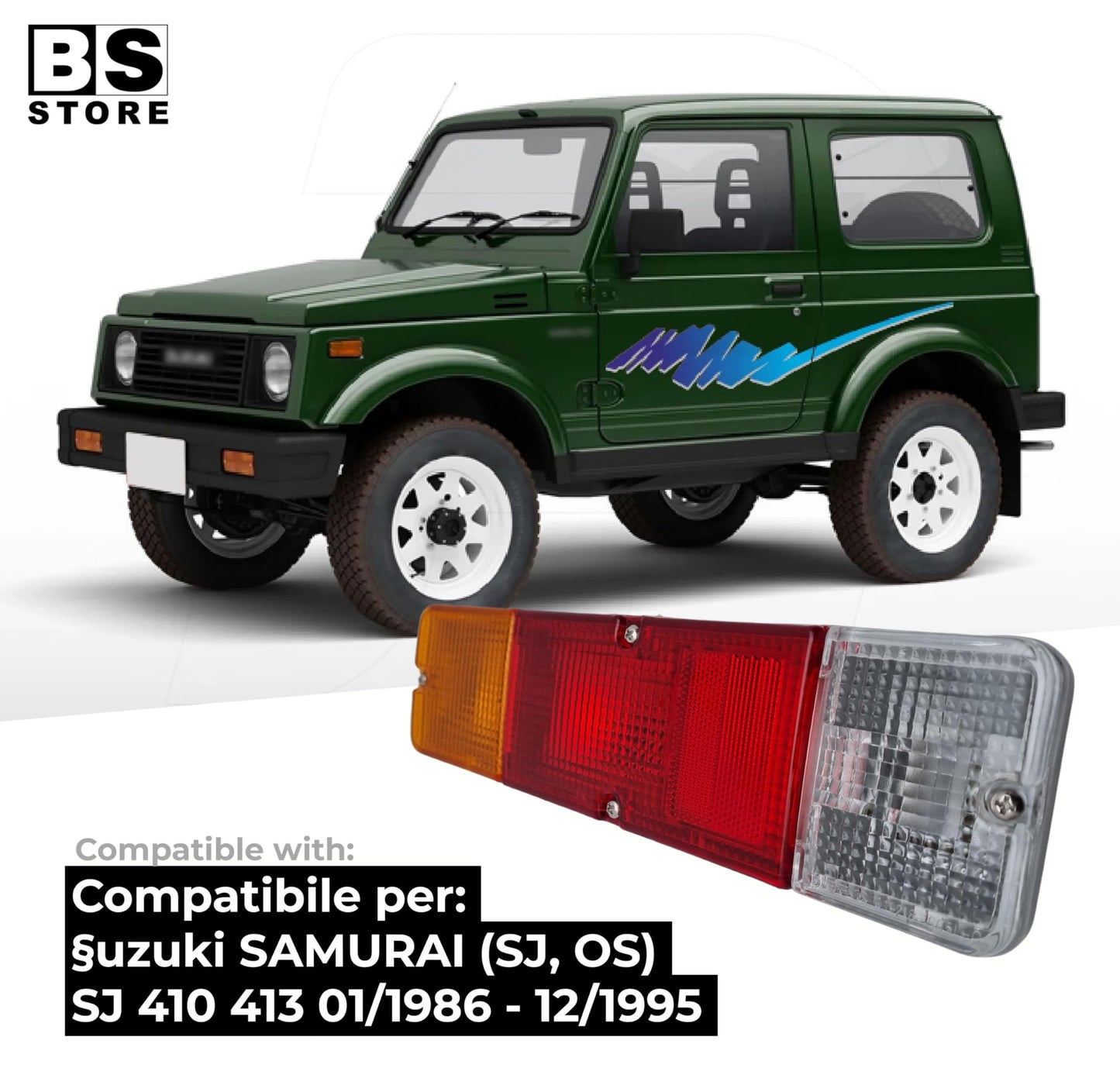 BSSTORE Fanale Posteriore per §uzuki SAMURAI SJ 410 413 1986-1995