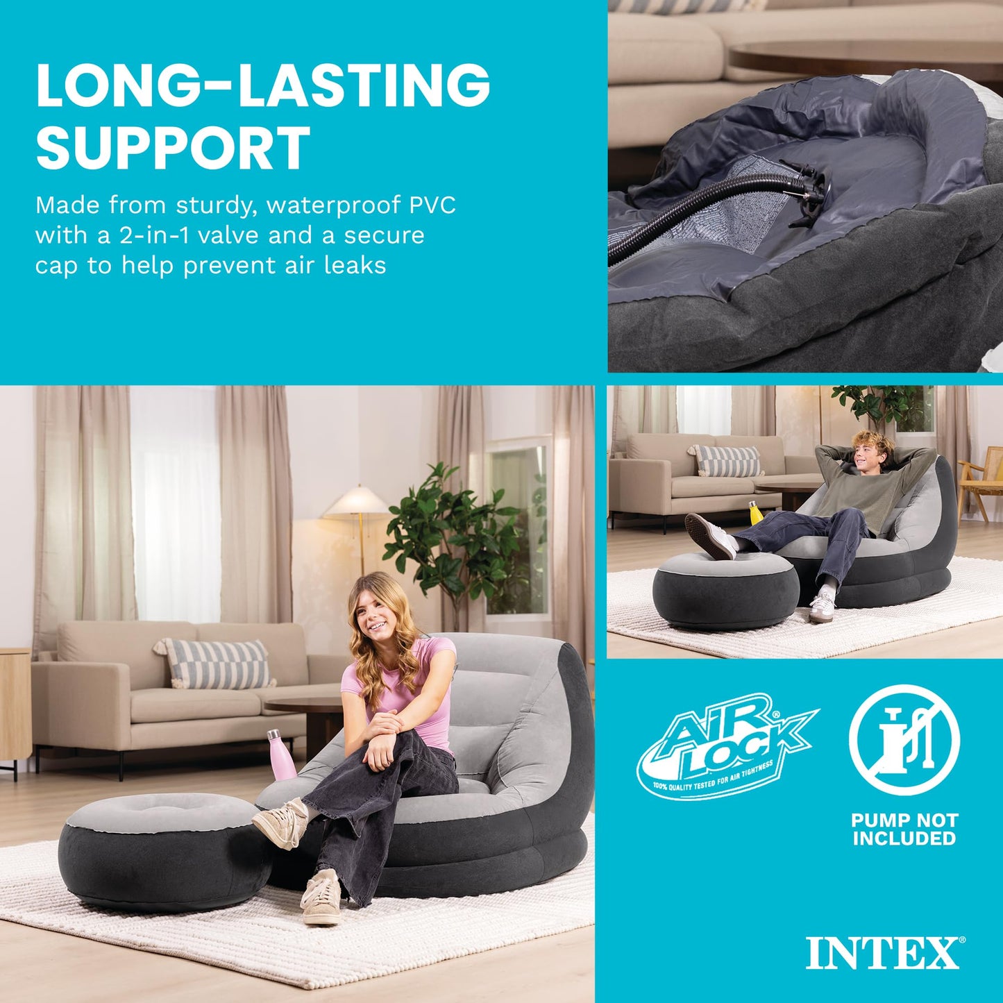 Intex Inflatable Ultra Lounge with Ottoman