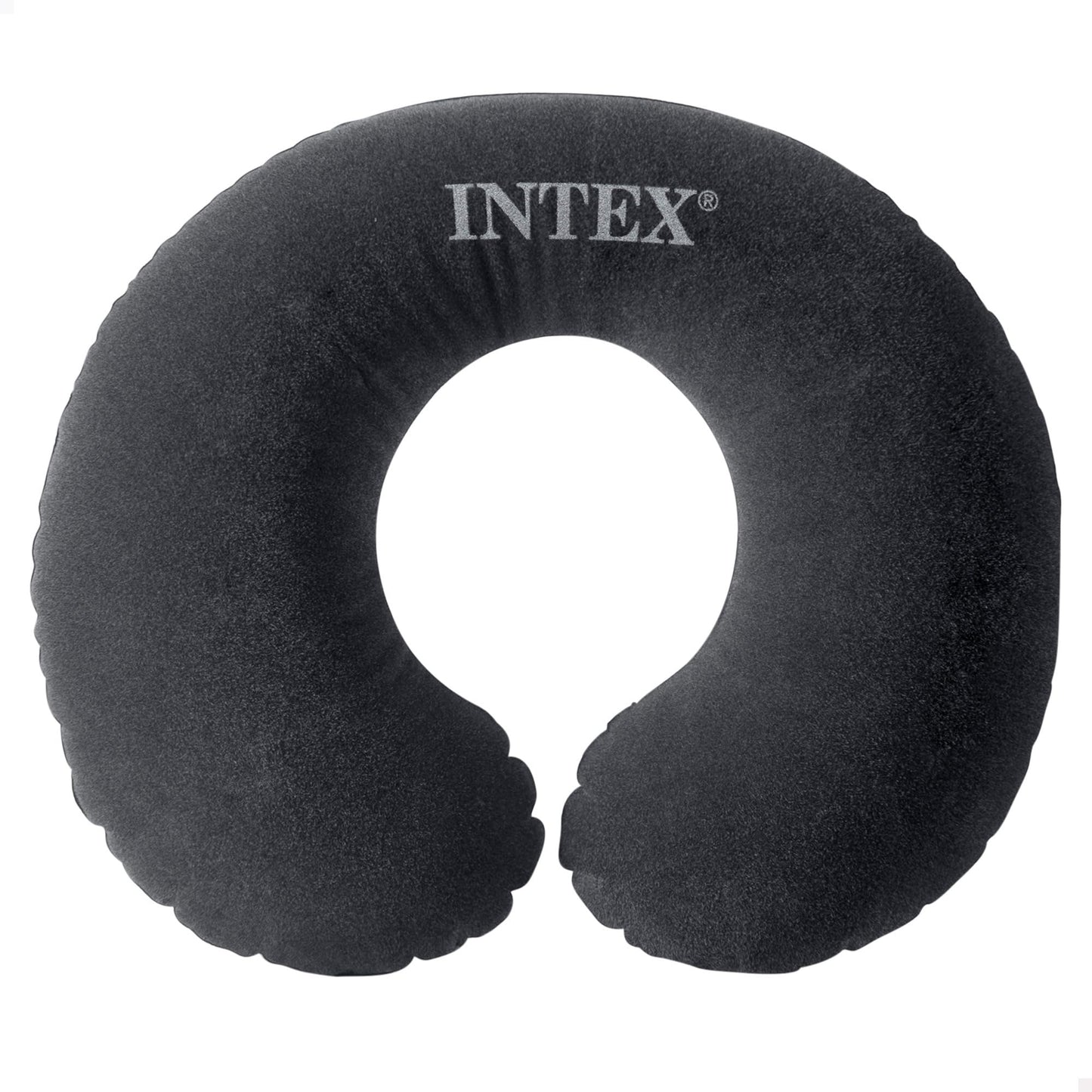 Intex 68675 - Cuscino Gonfiabile da Viaggio, Vinile, Grigio, 36x30x10 cm