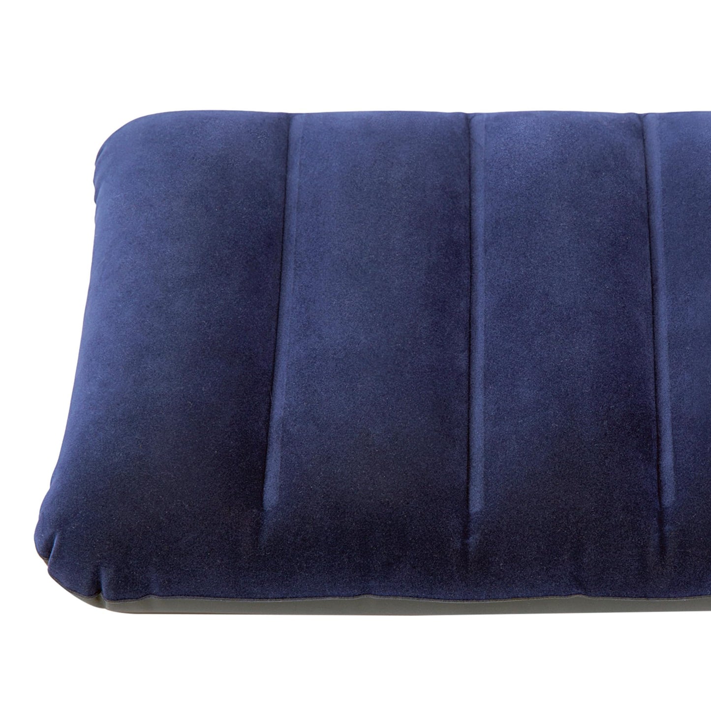 Intex 68672 - Cuscino Gonfiabile Camping Floccato Blu, Vinile, Blu, 43x28x9 cm