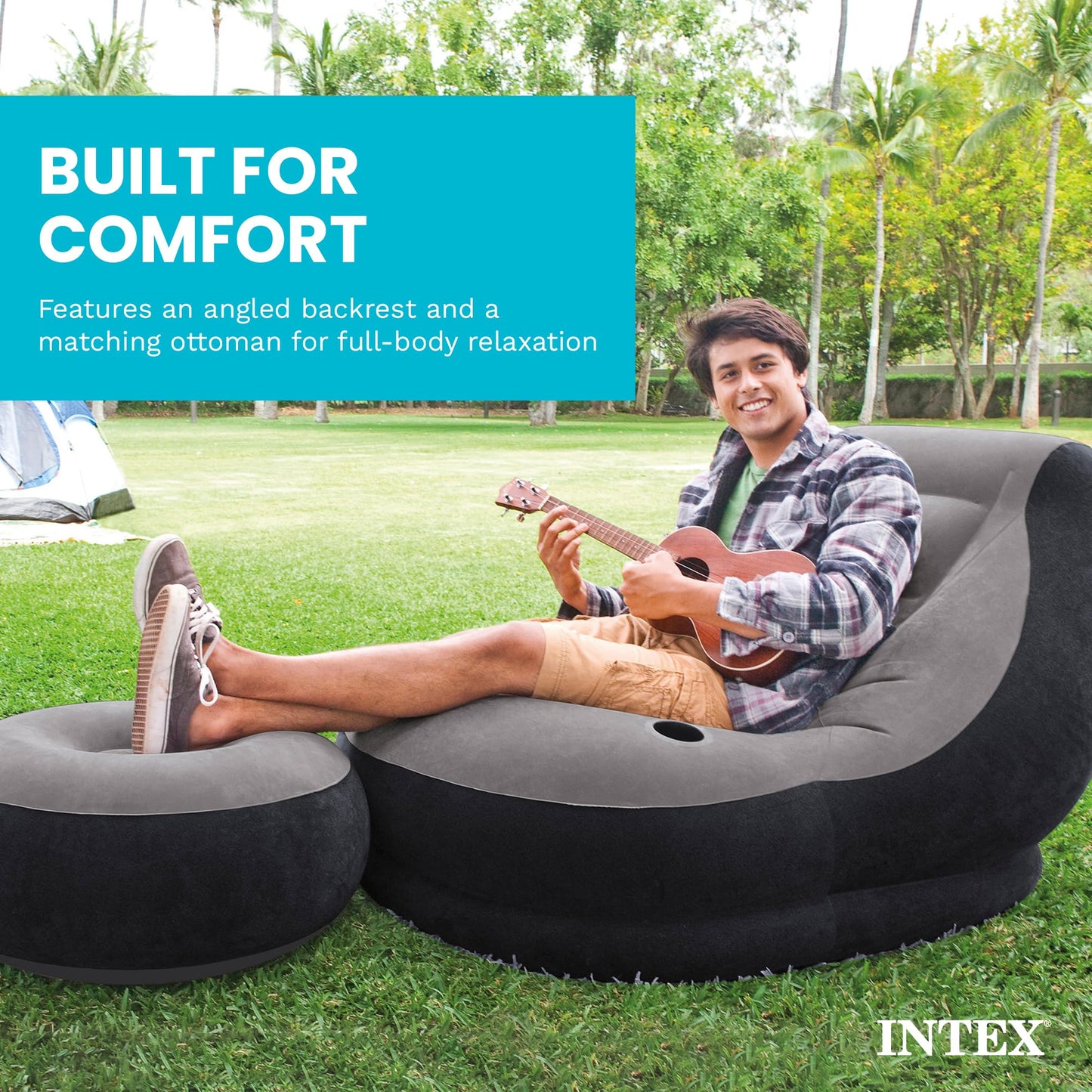 Intex Inflatable Ultra Lounge with Ottoman