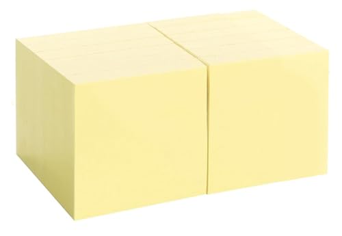 BSSTORE Post-i|t Foglietti Adesivi Super Sticky, Colore Giallo per Appunti, Elenchi e Promemoria