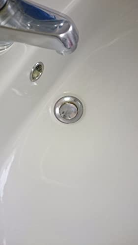 BSSTORE Tappo Universale in Ottone per Piletta A Saltello per Lavabo E Bidet Corpo in Ottone con Testa Cromata Vite di Regolazione dell'Altezza