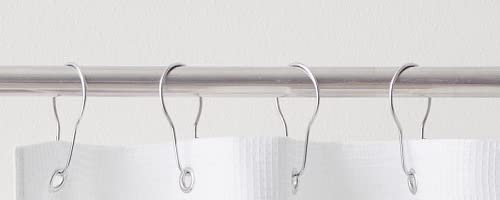 BSSTORE Ganci per Tenda Doccia- Diametro cm 2,5 -Pezzi 12 in Acciaio Zincato