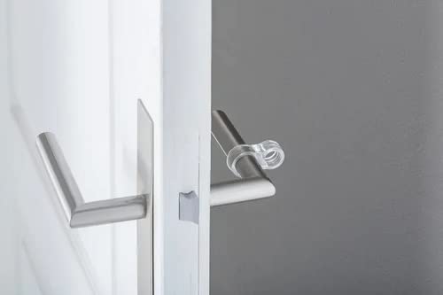 BSSTORE Fermaporte per Maniglie in PVC, Paracolpi, Trasparente a Doppio Anello .Pezzi 6