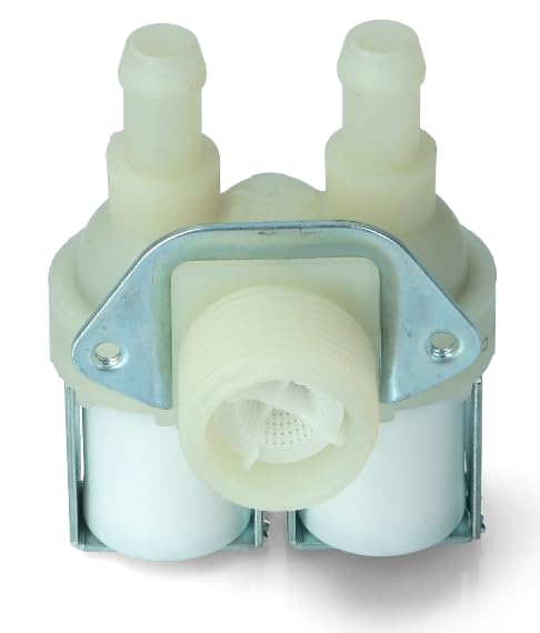 BSSTORE Elettrovalvola Lavatrice 2 Vie 90° Compatibile Con Vari Marchi E Modelli Equivalente A 481981729327