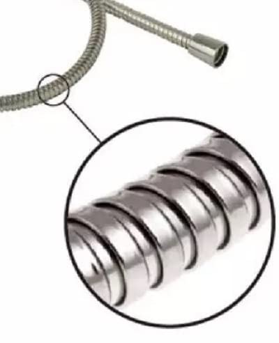 BSSTORE Flessibile Per Doccia e Vasca Tipo Extra A Doppia Aggraffatura In Acciaio Inox Attacchi Universali 1/2" F Lunghezza 200 cm .…