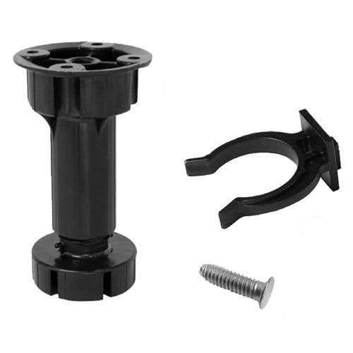 BSSTORE Piedini Regolabili Per Cucina-Bagno Set Di Quattro Pezzi Con 2 Clips E Viti