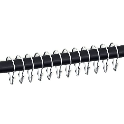 BSSTORE Ganci per Tenda Doccia- Diametro cm 2,5 -Pezzi 12 in Acciaio Zincato